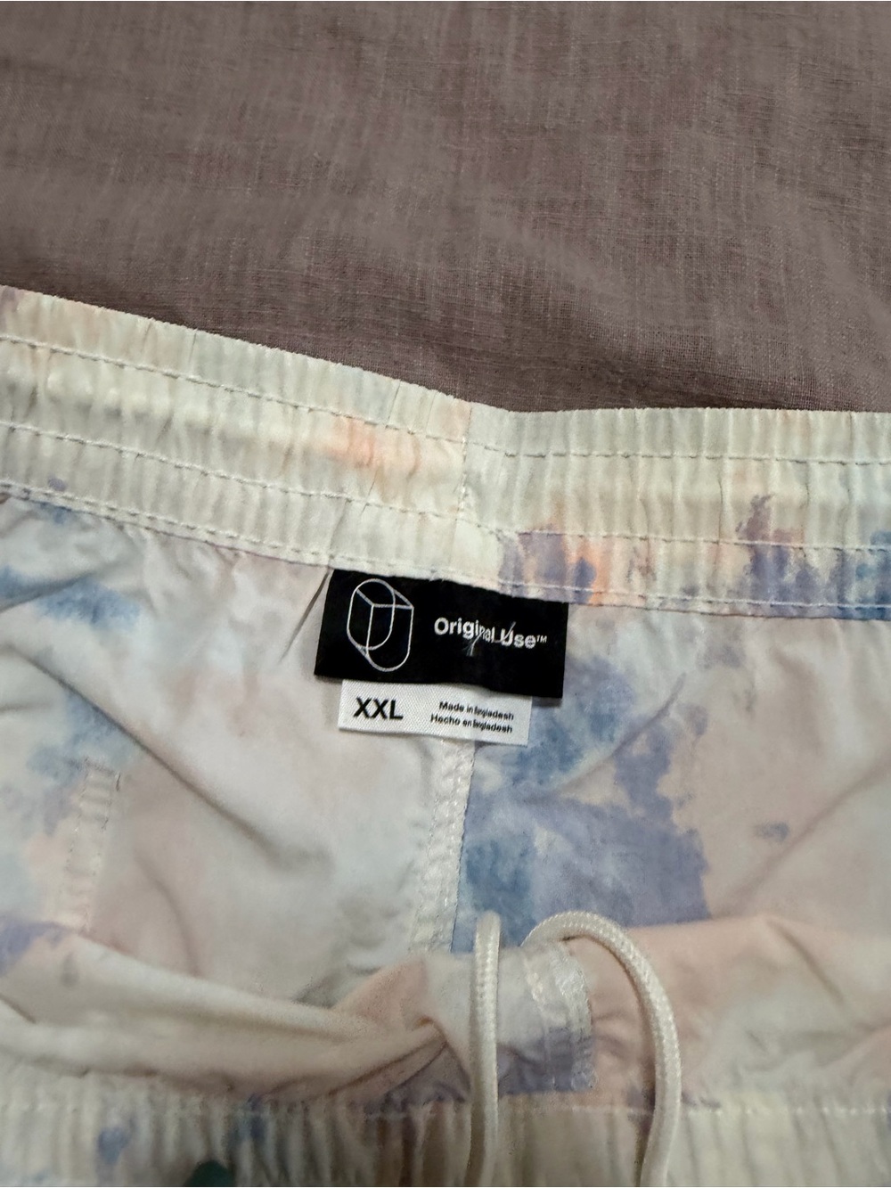 NWT Original Use Tie-Dye Swim Shorts in Blue & Peach Men’s XXL Summer Beach - Picture 5 of 9